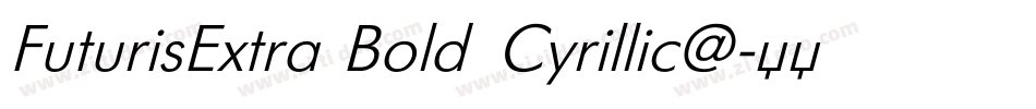 FuturisExtra Bold Cyrillic@字体转换
